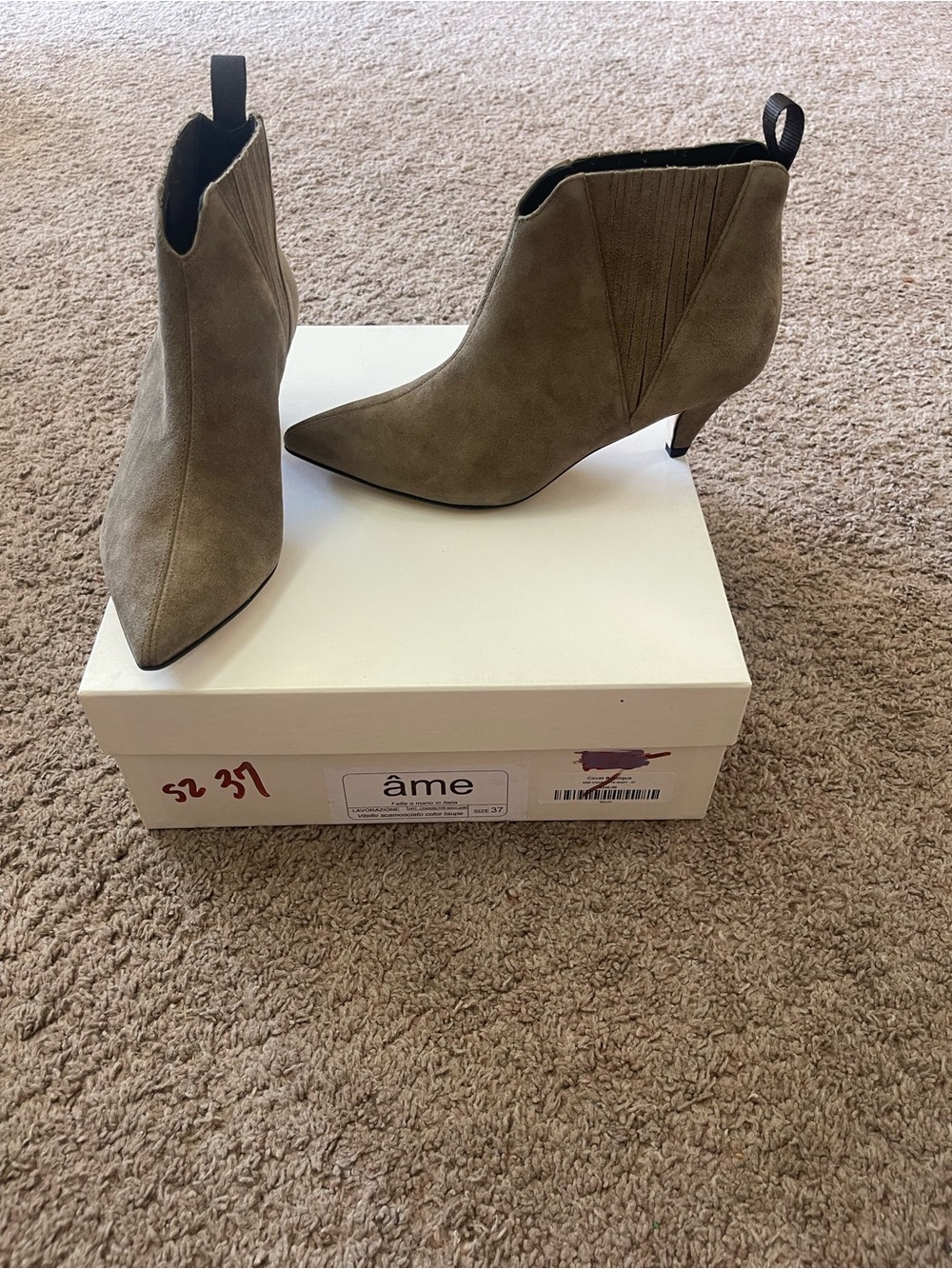 Ame Fatte A Mano In Italia Ankle Boots Women’s Size 6.5 37 NWT from Italy